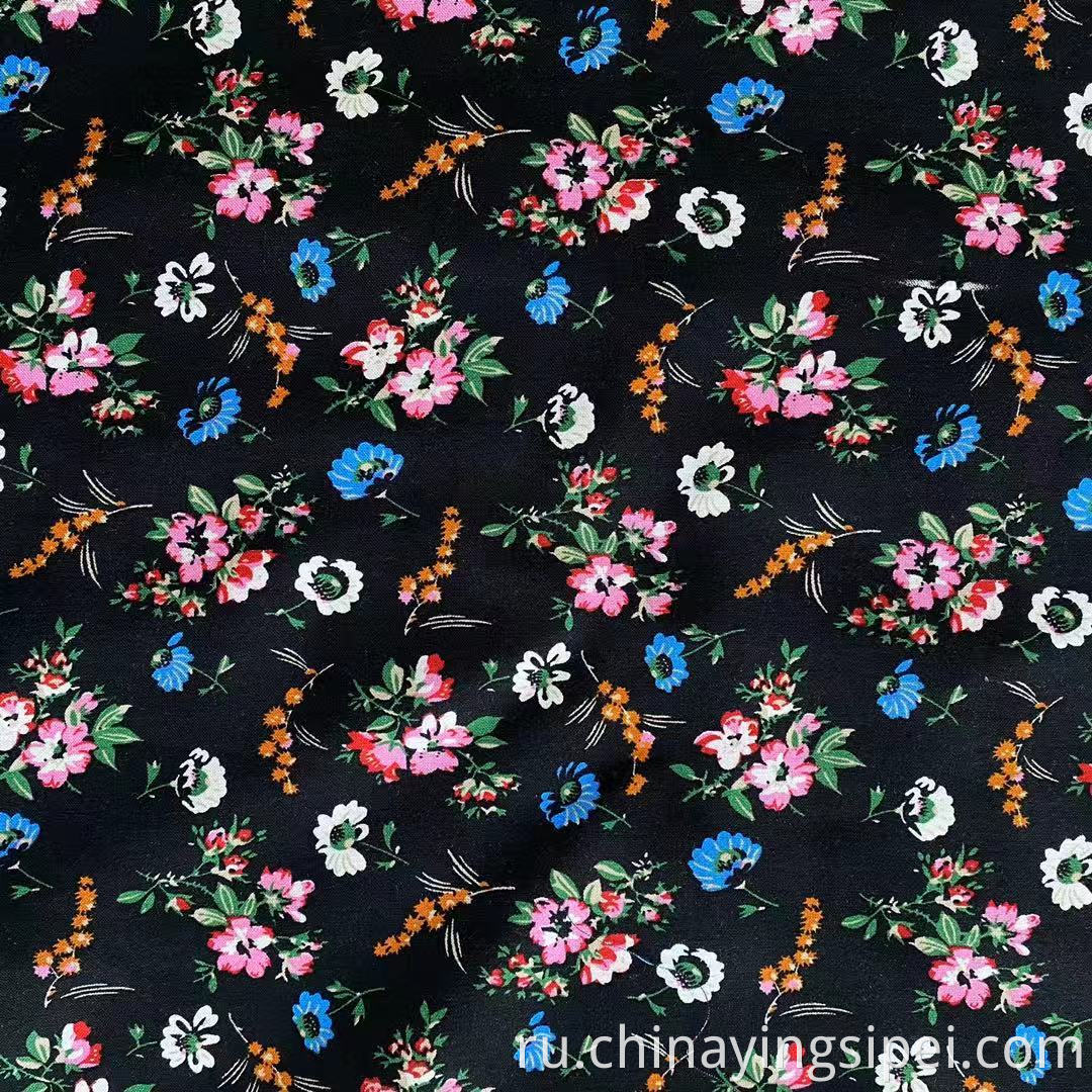 Оригинальный 105GSM Элегантный цветочный принцип 100% Rayon Fabric для платья 30 с